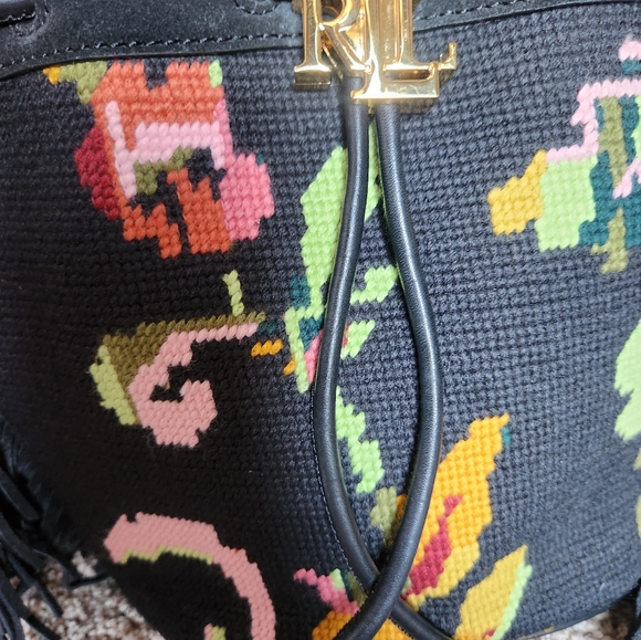 Ralph Lauren Embroidery and Suede Crossbody Bag - LIKE NEW - Picture 2 of 11
